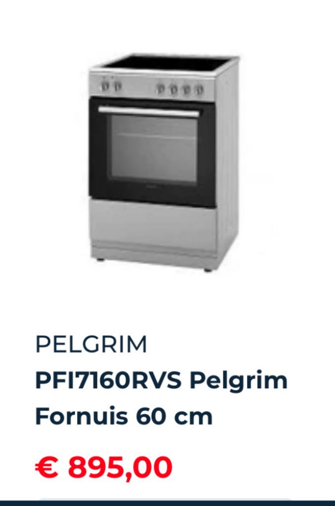 Mooie pelgrim inductie fornuis met bezorgen, Ophalen of Verzenden, Zo goed als nieuw, 60 cm of meer