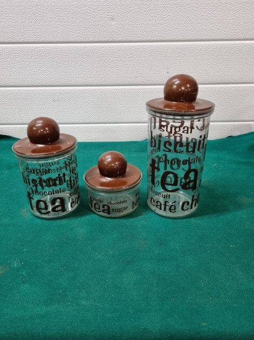 -	voorraadpotten vintage kunststof, Verzamelen, Ophalen of Verzenden