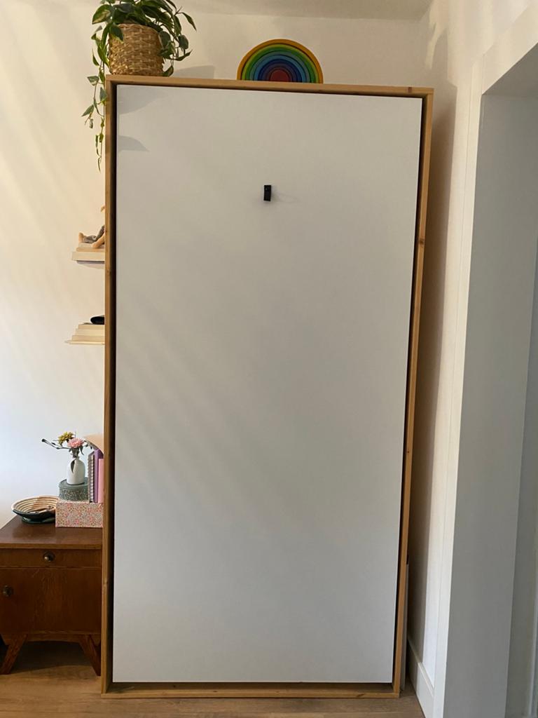 Opklapbed 1 persoons, Ophalen, Gebruikt, 90 cm, Eenpersoons