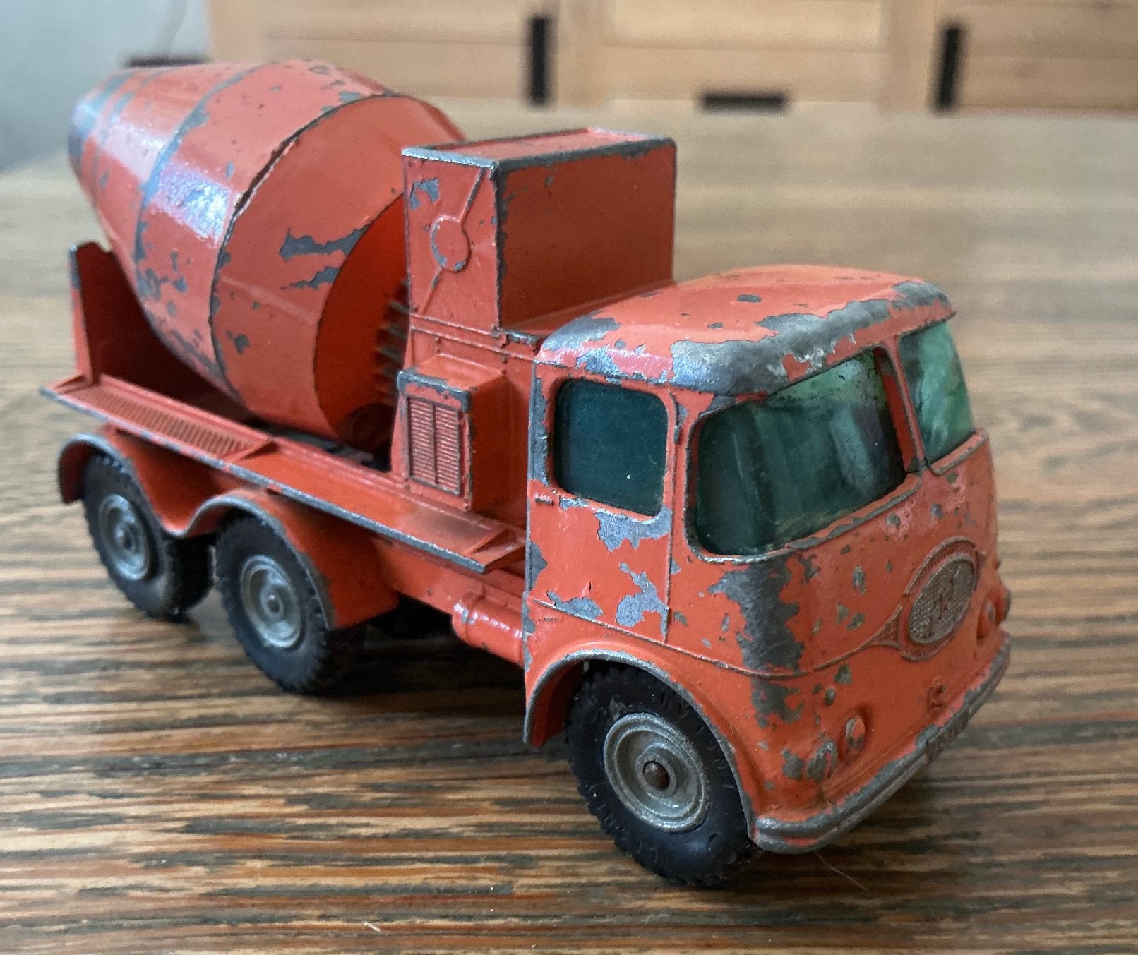 Oude Matchbox Betonmolen cement mix concrete truck 1960, Ophalen, Gebruikt, Bus of Vrachtwagen