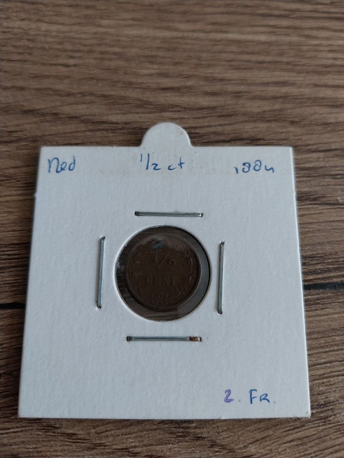 Nederland 1/2 cent 1884 Koning Willem III, Postzegels en Munten, Munten | Nederland, Ophalen of Verzenden, Koning Willem III, 1 cent