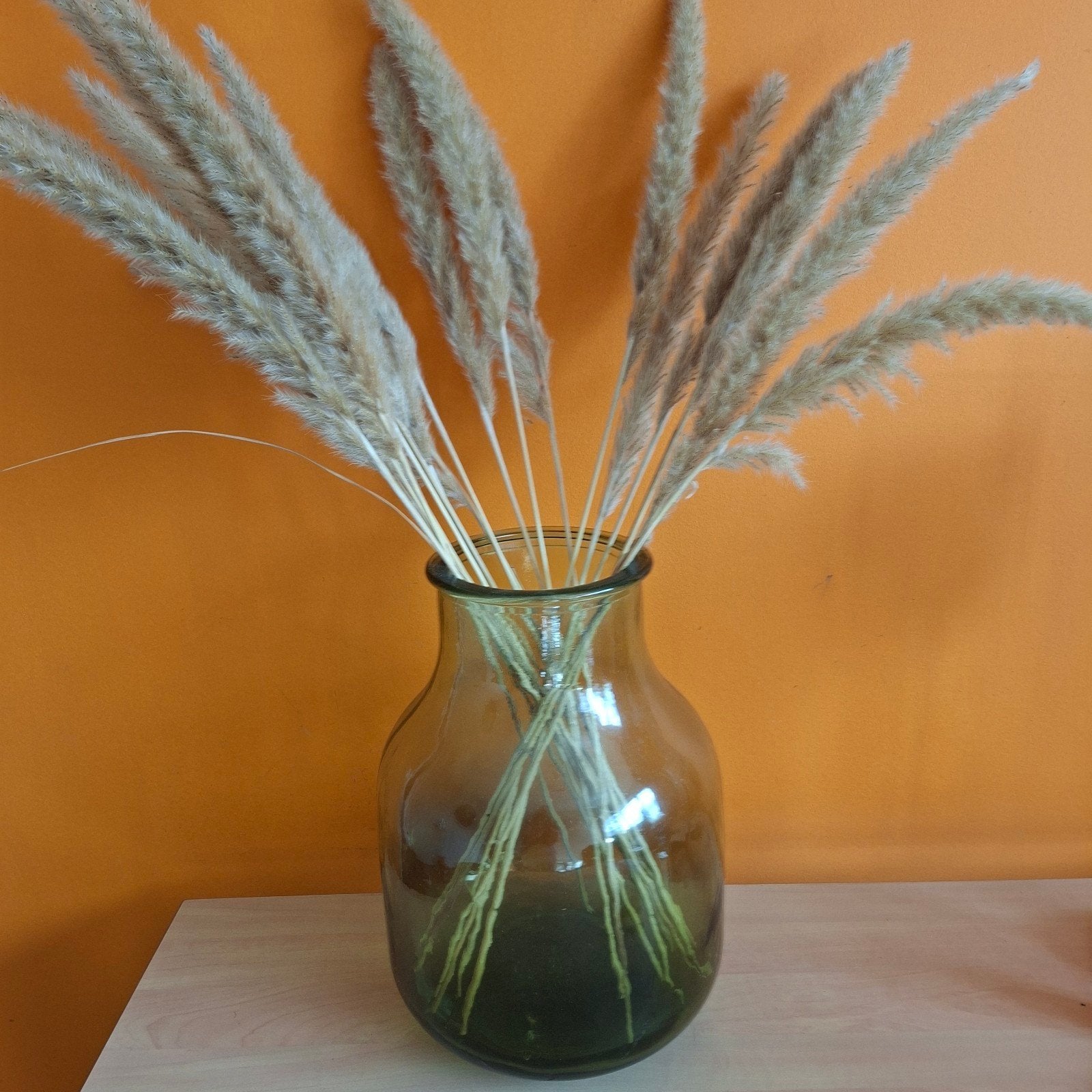 Mooie groene stevige grote vaas, Huis en Inrichting, Woonaccessoires | Vazen, Ophalen, 36 cm, Groen, Glas