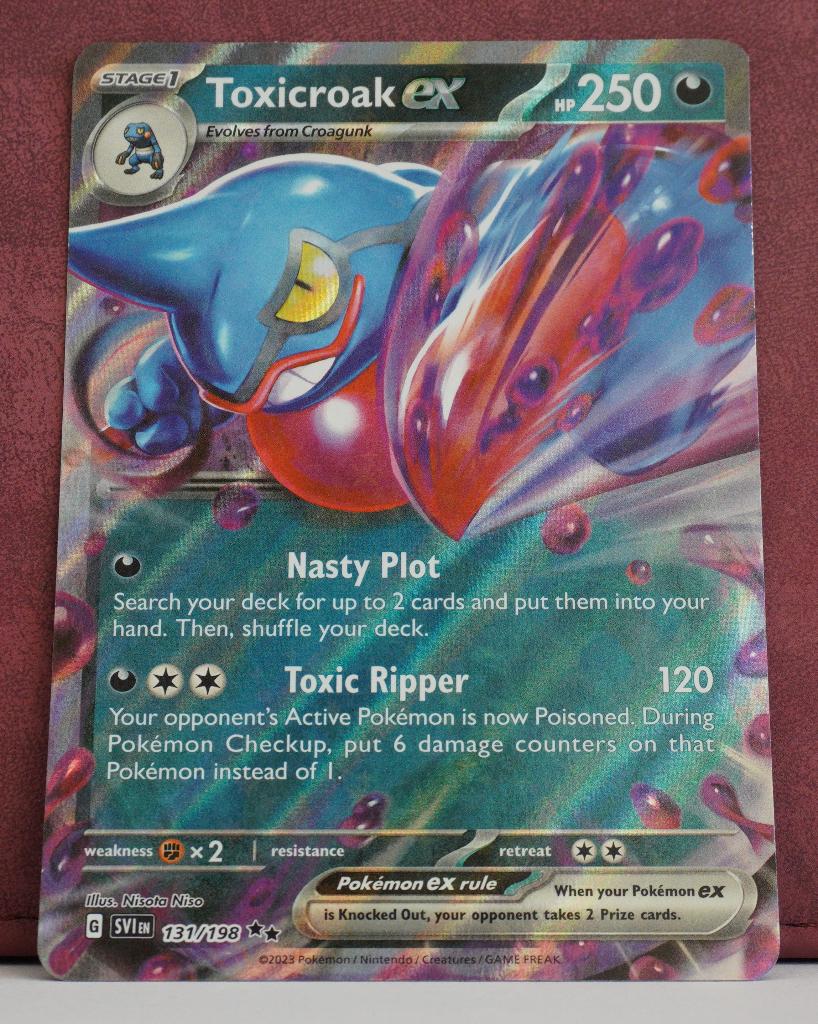 Toxicroak EX 131-198 Scarlet & Violet Pokémon Kaart, Verzenden, Nieuw, Losse kaart