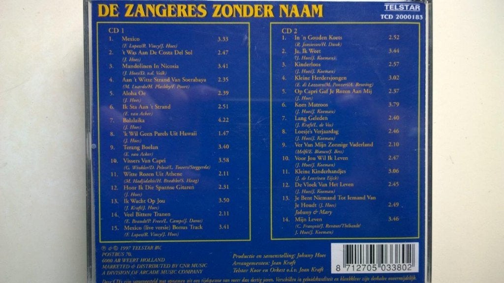 Zangeres Zonder Naam - Mijn Allergrootste Successen Nr. 2, Ophalen of Verzenden, Gebruikt, Levenslied of Smartlap