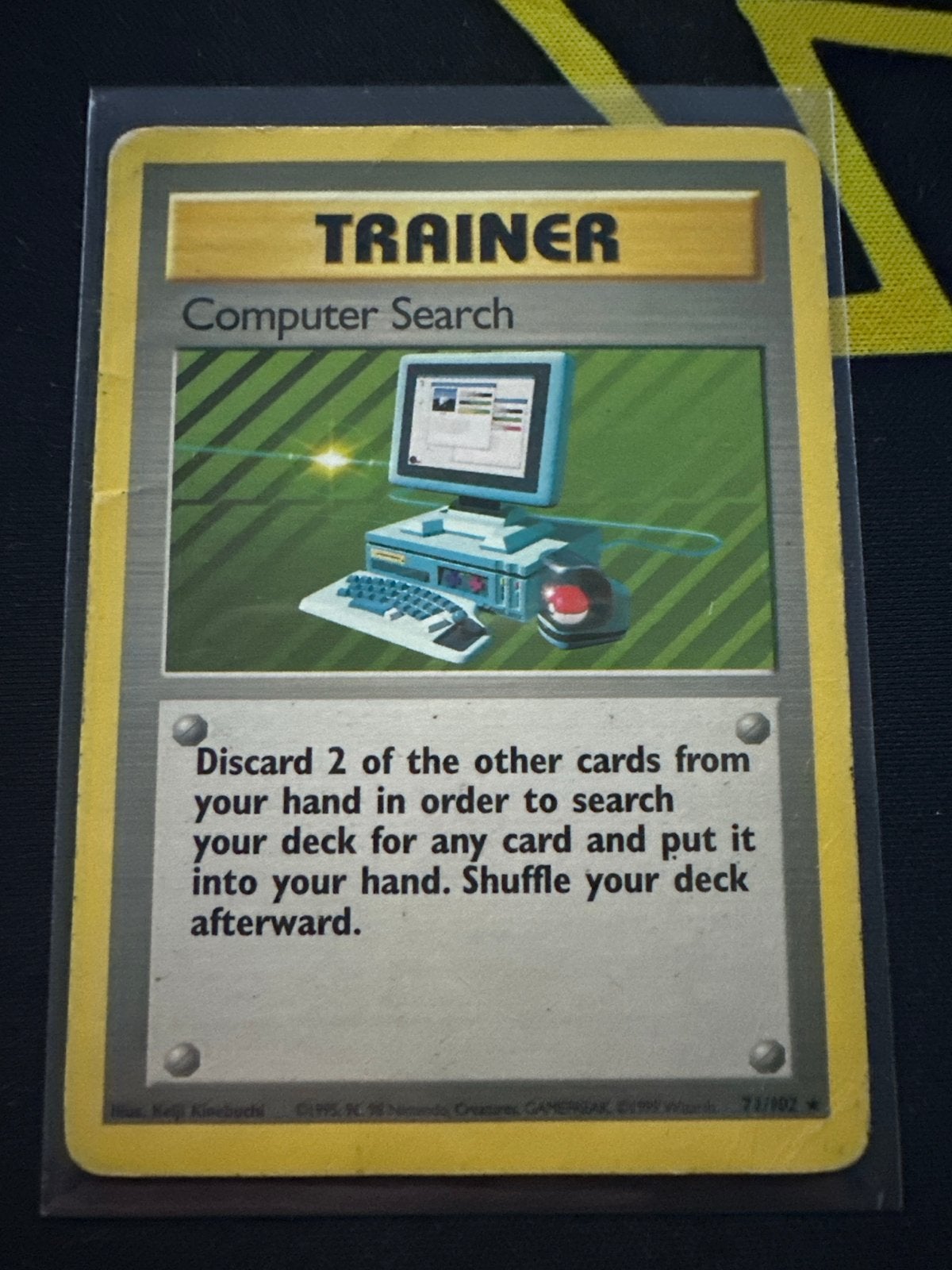Pokémon TCG: Computer Search Trainer Kaart (71/102), Ophalen of Verzenden, Gebruikt, Losse kaart