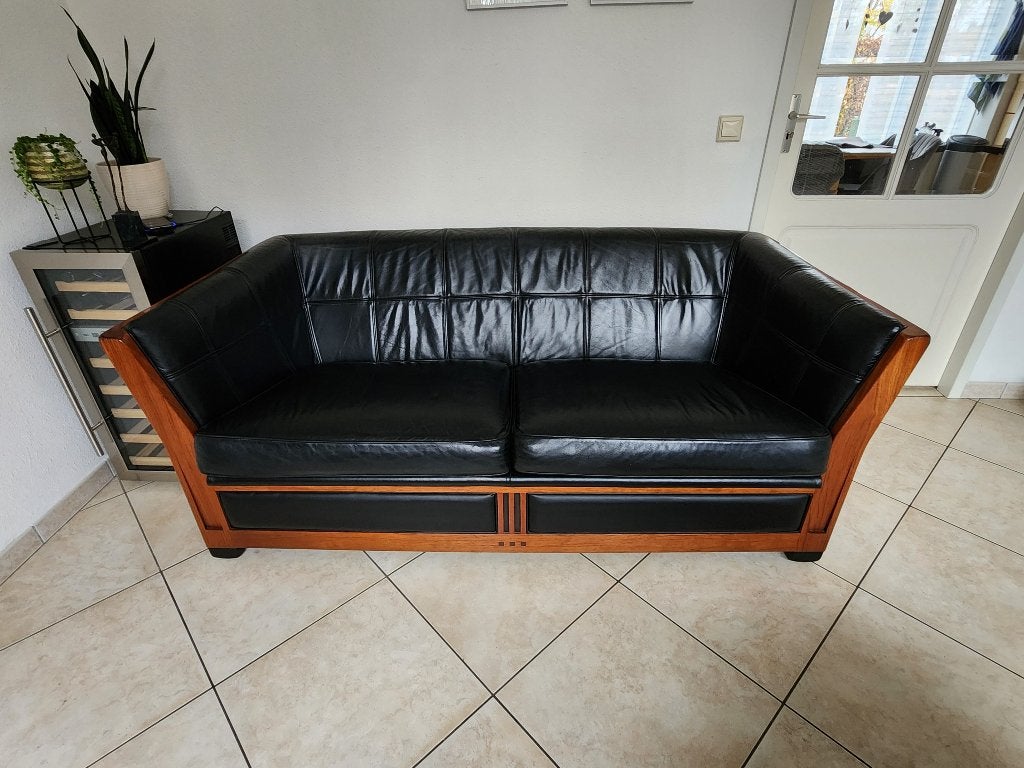 Art Deco Schuitema bank "Lawrence" Decoforma, Ophalen, 150 tot 200 cm, Driepersoons, 75 tot 100 cm