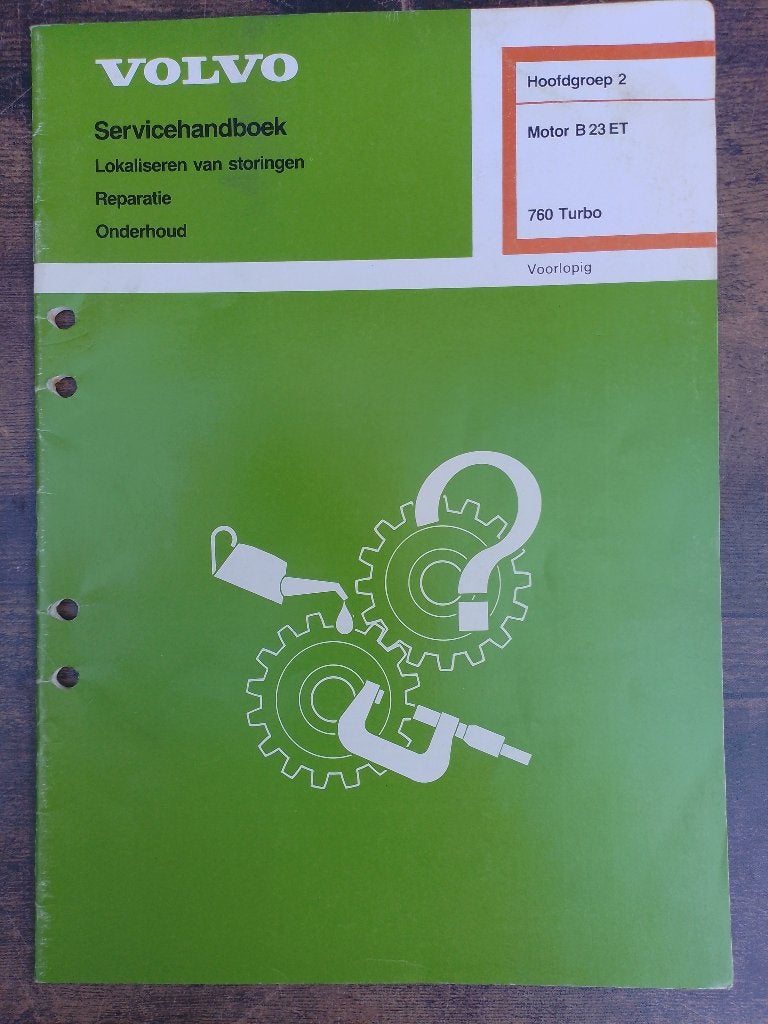 Volvo 760 Turbo dealer werkplaatsboek B 23ETmotor, Ophalen of Verzenden, Gelezen, Volvo