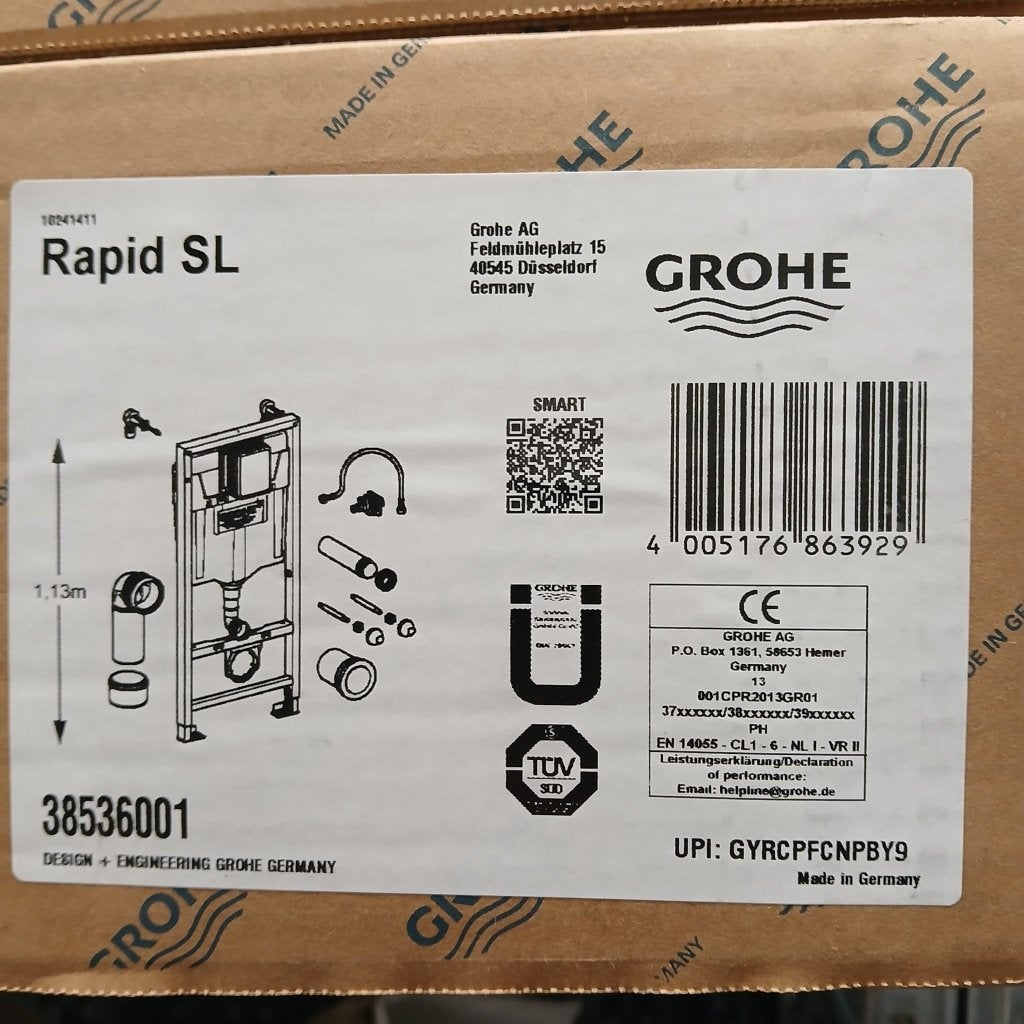 Grohe Rapid SL Inbouwreservoir voor wandcloset 38536001, Doe-het-zelf en Verbouw, Ophalen, Nieuw, Toilet