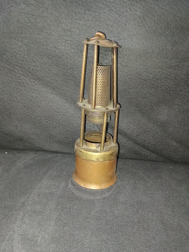 Antieke messing mijnwerkerslamp - veiligheidslamp, Antiek en Kunst, Antiek | Lampen, Ophalen