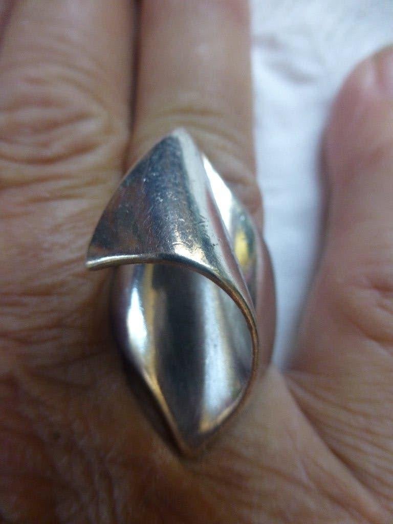 Modernist Zilveren Ring sculpturaal /Bijou Jeunesse Günthner, Verzenden, Zo goed als nieuw, 17 tot 18, Dame
