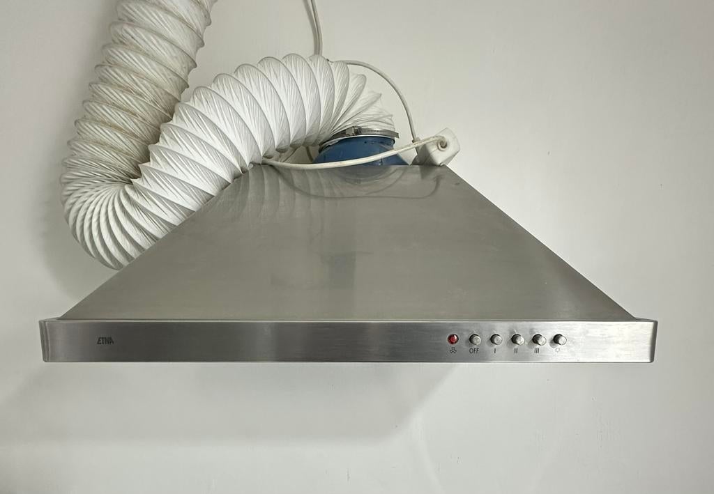 ETNA afzuigkap, MIELE inductiekookplaat & VARIO combi-oven, Ophalen, Zo goed als nieuw, 600 tot 800 m³ per uur, Wandschouwkap