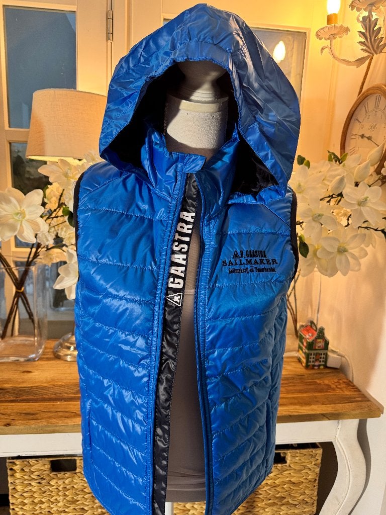 Nieuwe Lichtblauw bodywarmer Gaastra, 36-38/S, met capuchon, Kleding | Dames, Ophalen of Verzenden, Nieuw, Maat 36 (S), Blauw