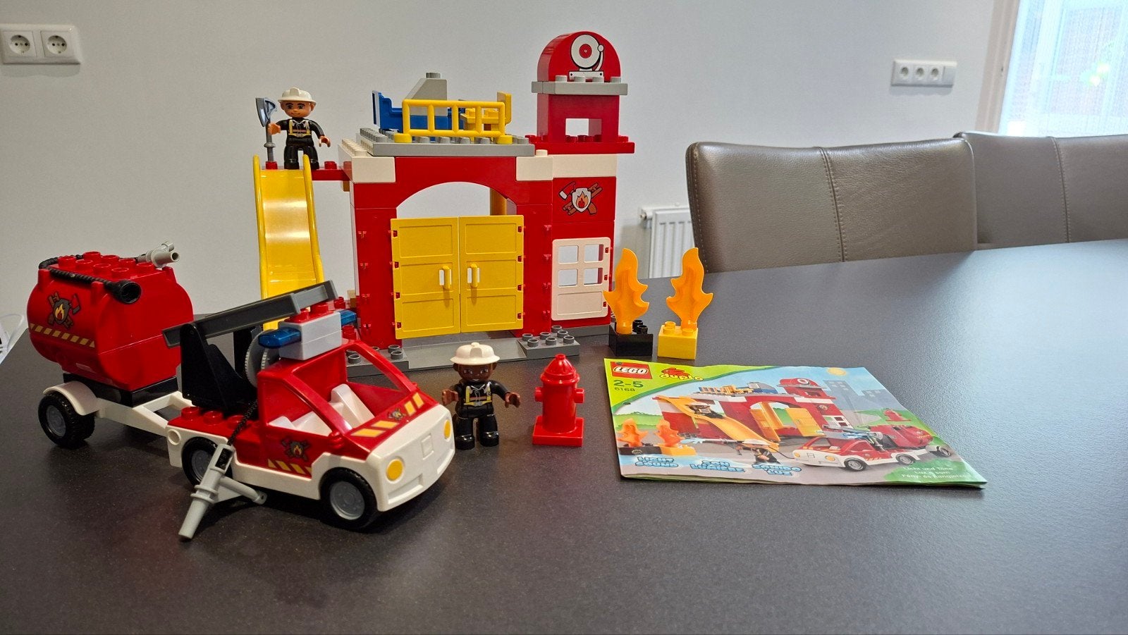 Lego Duplo Brandweerkazerne set 6168, Gebruikt, Ophalen of Verzenden, Inclusief minifiguren, Duplo