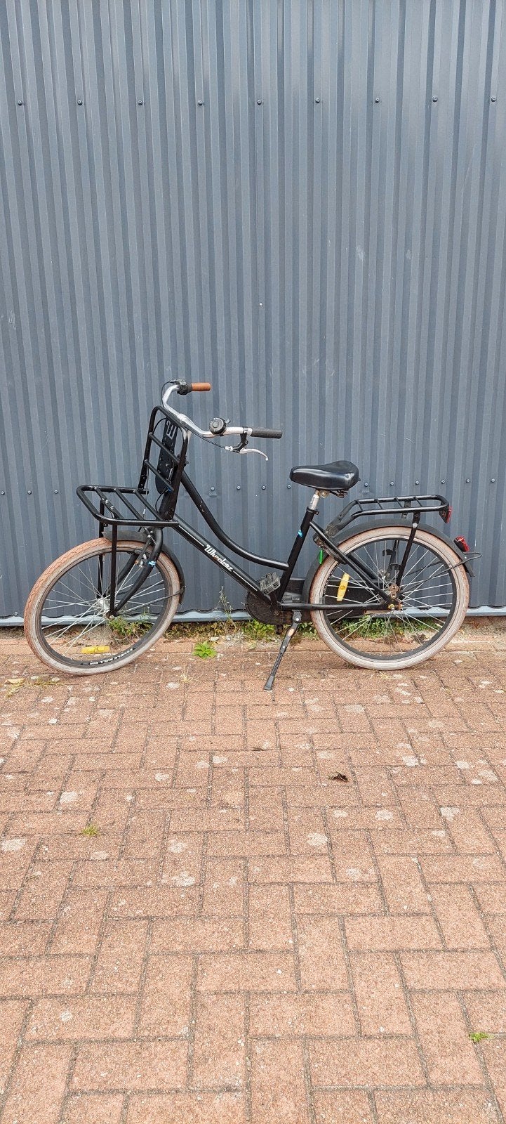 Zwarte transportfiets 24 inch voor meisje - 3 versnellingen, Ophalen, Terugtraprem, Wheelerz, Versnellingen