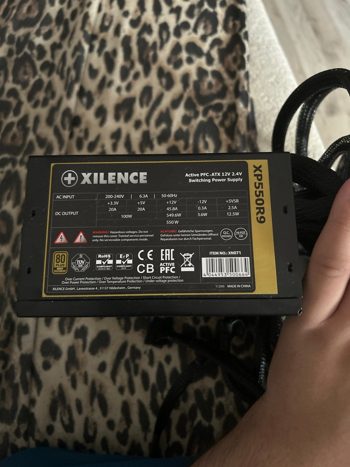 Xilence XP550R9 Voeding - 550W ATX PC Voeding, Computers en Software, Ophalen, Gebruikt