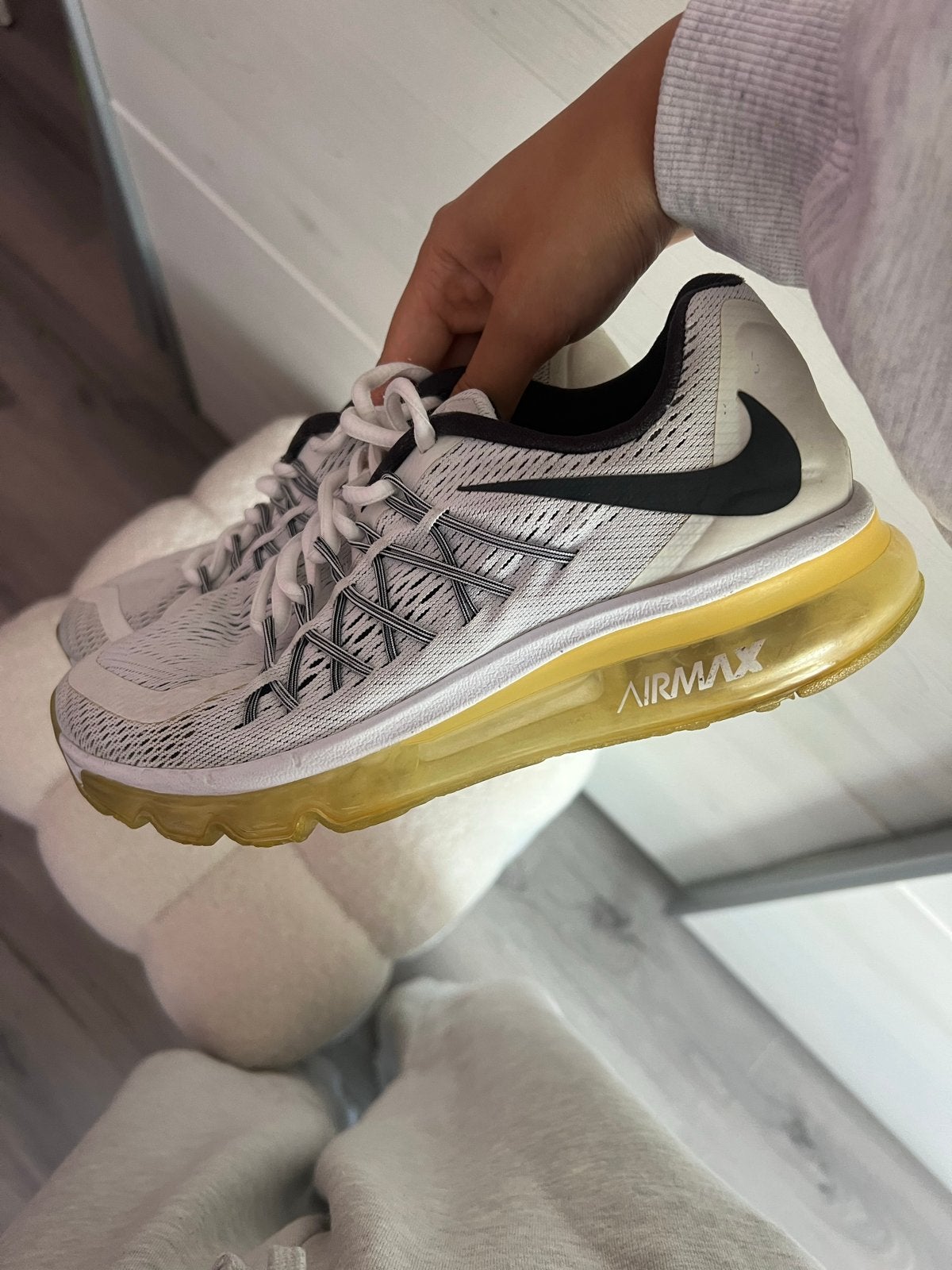 Nike Air Max 2015 - Maat 37,5, Ophalen of Verzenden, Gedragen, Wit, Sportschoenen