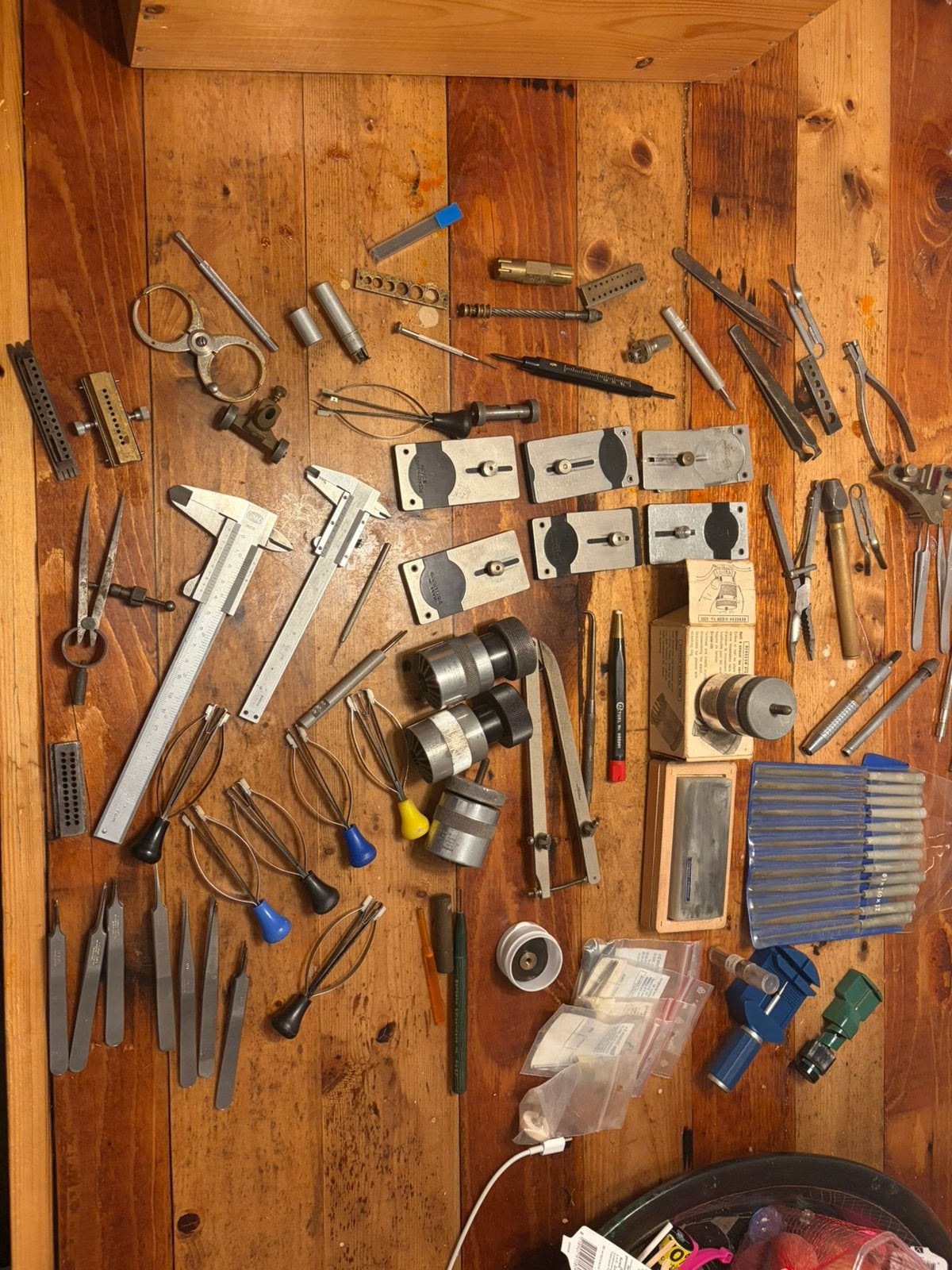 Partij vintage horlogemakers gereedschap, Antiek en Kunst, Antiek | Gereedschap en Instrumenten, Ophalen of Verzenden