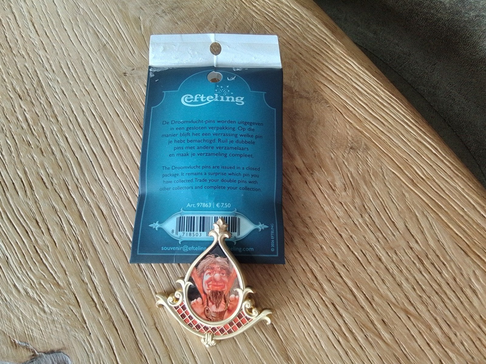 efteling droomvlucht mystery pin trol, Verzamelen, Ophalen of Verzenden, Nieuw, Button of Speldje