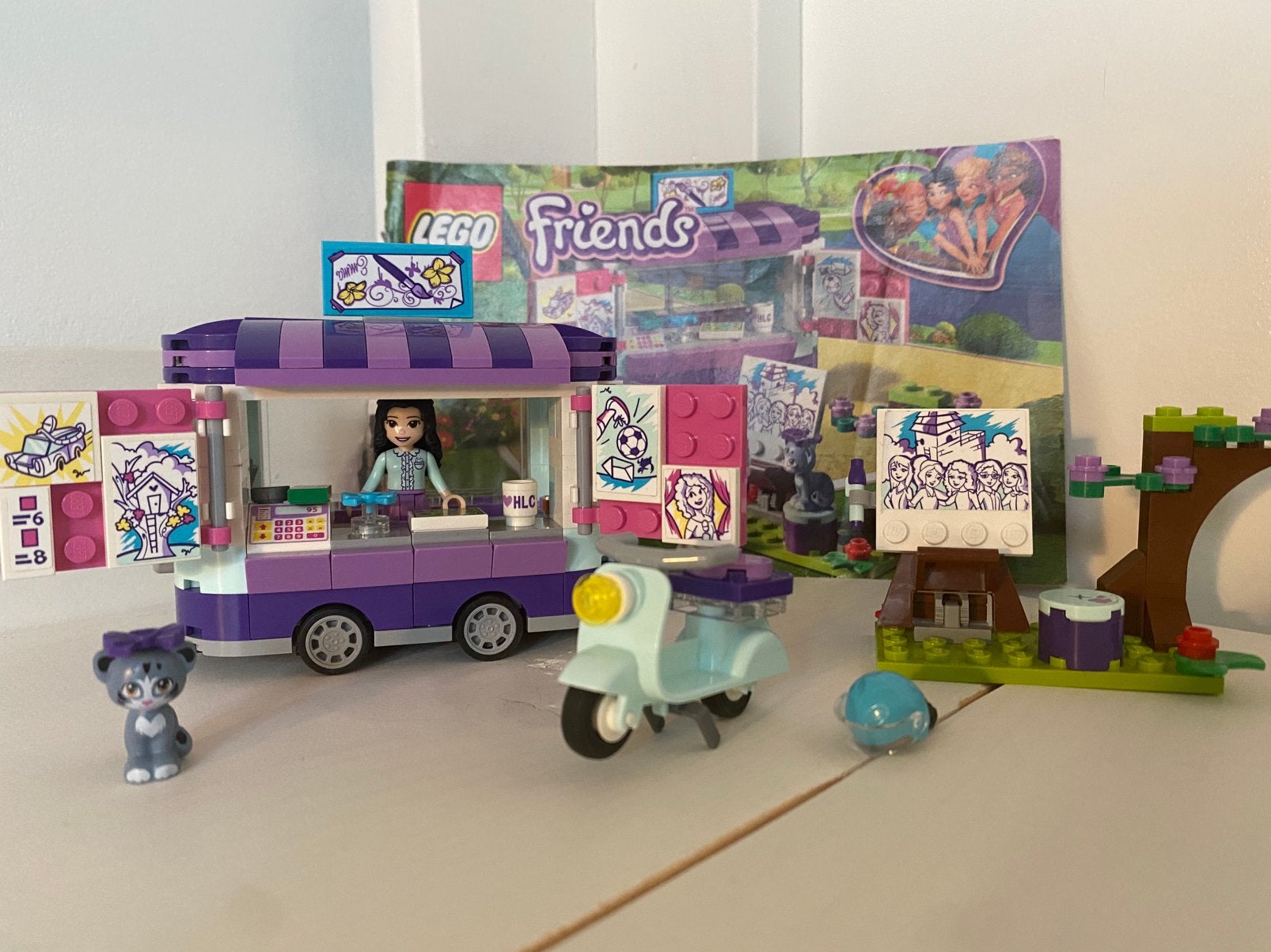 Lego Friends, Emma’s kunstkraam 41332, COMPLEET, Ophalen of Verzenden, Zo goed als nieuw