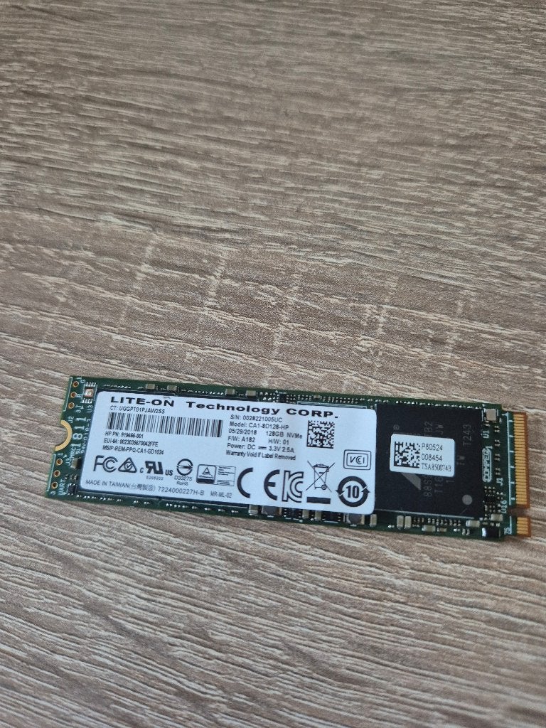 Lite-On 128 GB NVMe SSD – M.2 2280 – werkend, Intern, Gebruikt, SSD, Ophalen of Verzenden