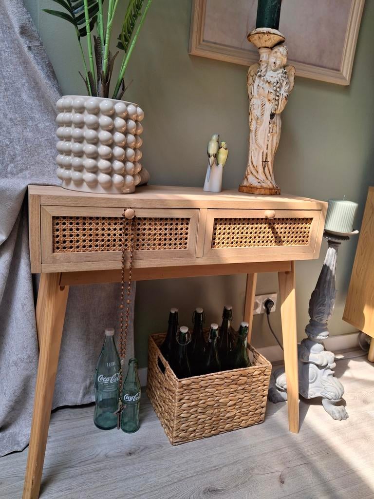 Prachtige houten sidetable van Xenos, Ophalen, 50 tot 100 cm, Boho, Scandinavisch, Zo goed als nieuw