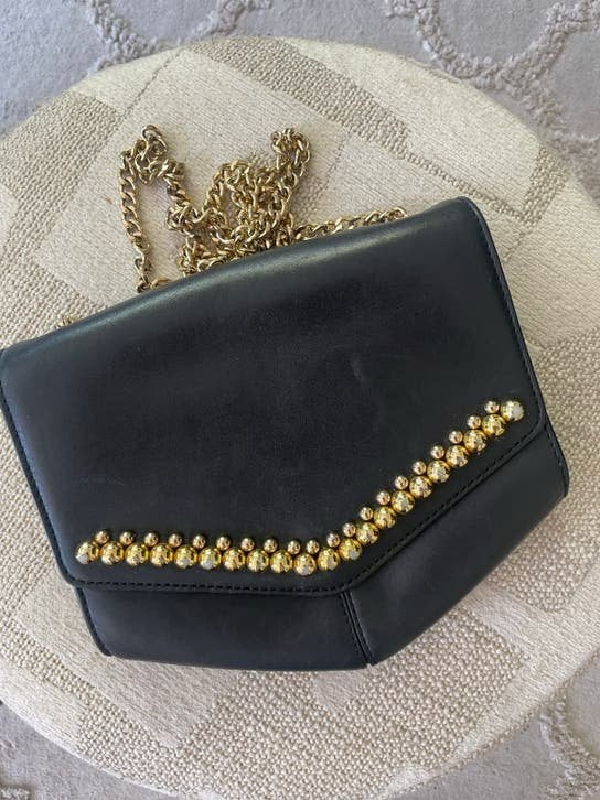 Tasje Sandro leer vintage designer tas, Ophalen of Verzenden, Zo goed als nieuw, Zwart, Schoudertasje