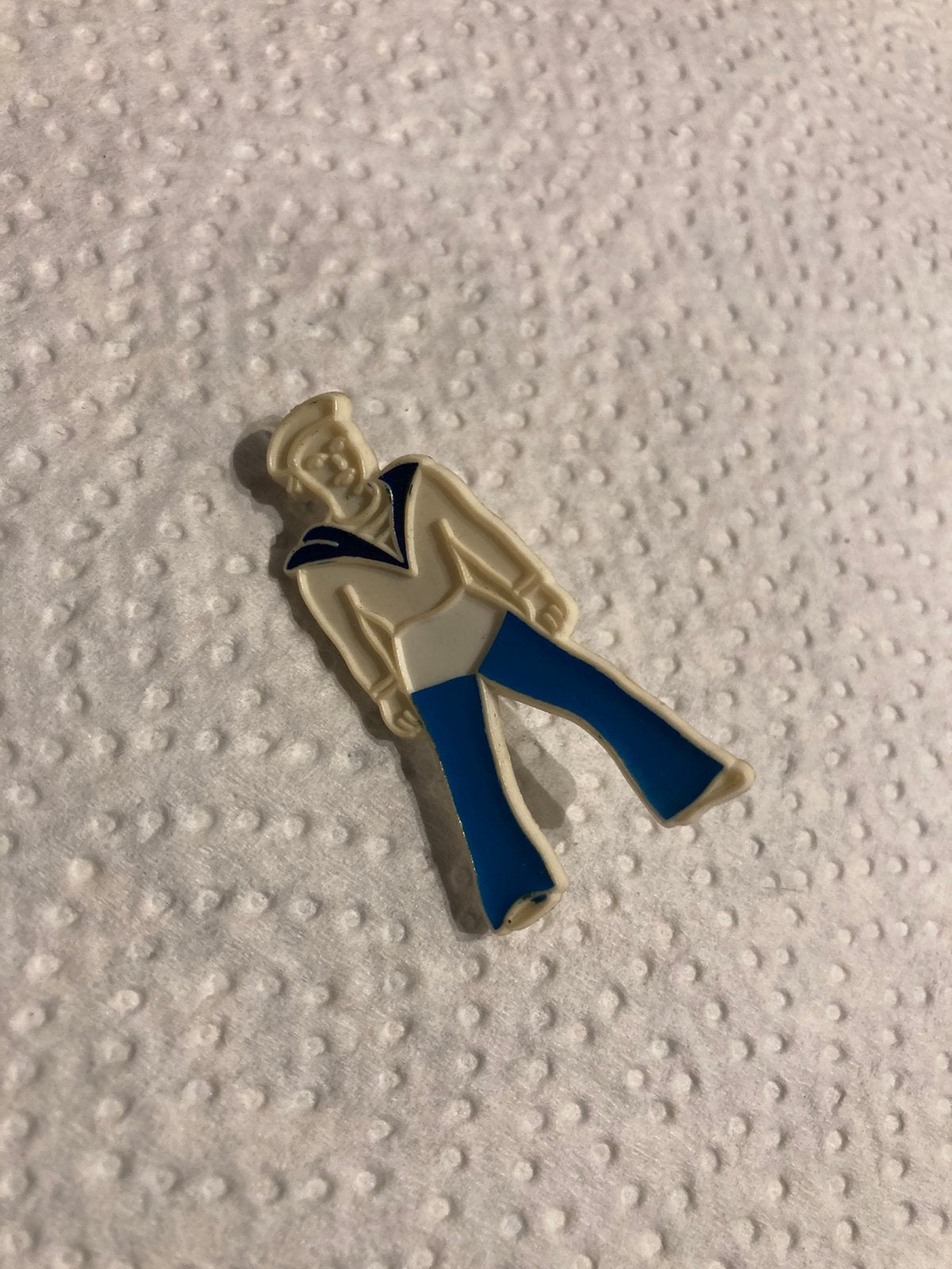 Oude broche matroos, Ophalen of Verzenden, Zo goed als nieuw, Overige kleuren, Overige materialen