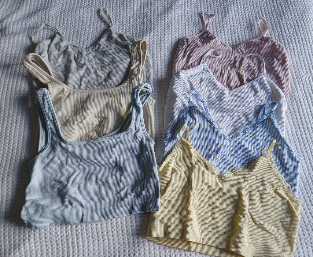 7 topjes, maat L, NIEUW en topstaat!!! 7 voor €10,-!, Kleding | Dames, Ondergoed en Lingerie, Ophalen of Verzenden, BH