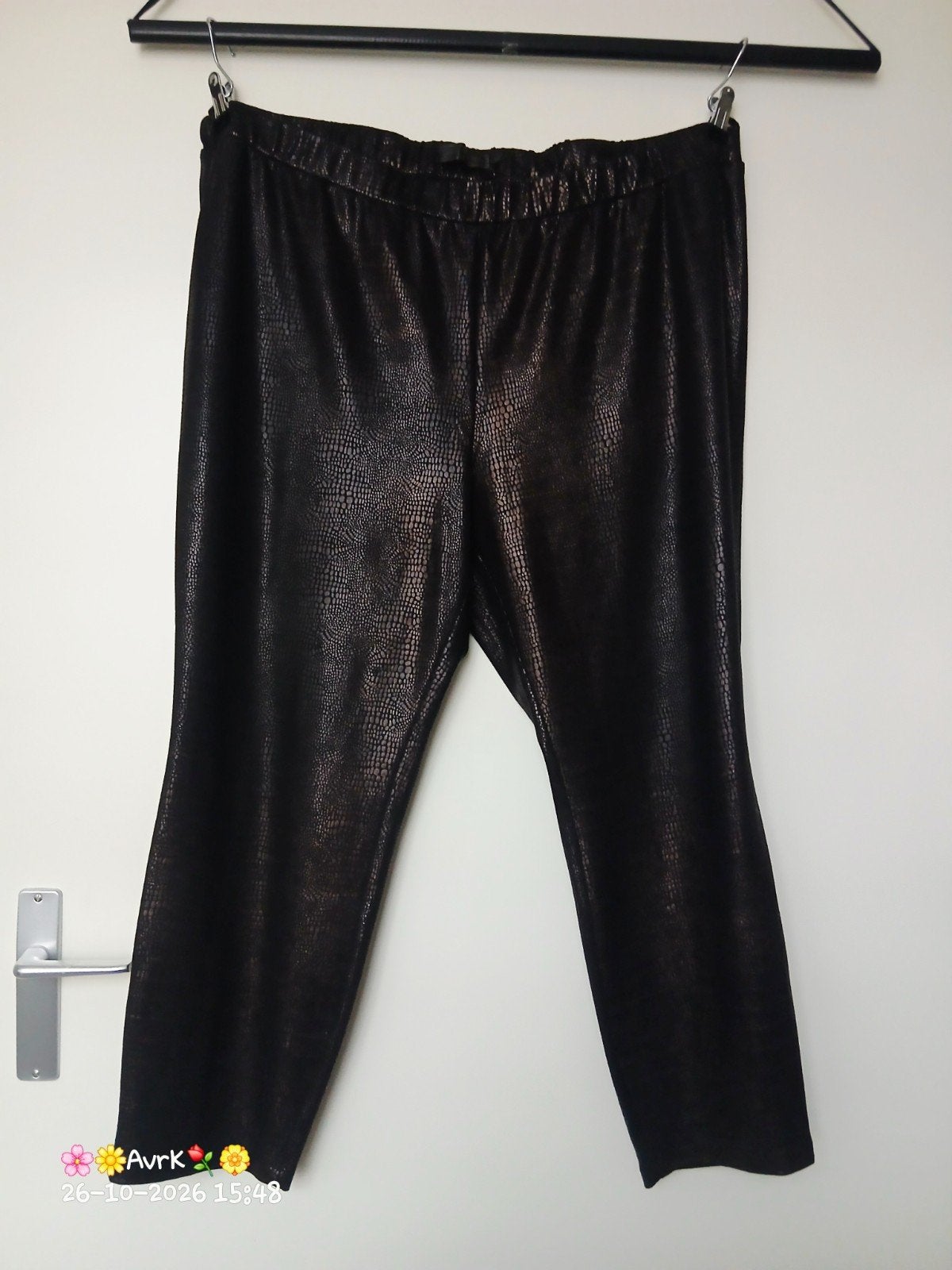stretch broek/legging brons bruin zwart bonprix maat 52, Kleding | Dames, Bonprix, Bruin, Verzenden, Zo goed als nieuw
