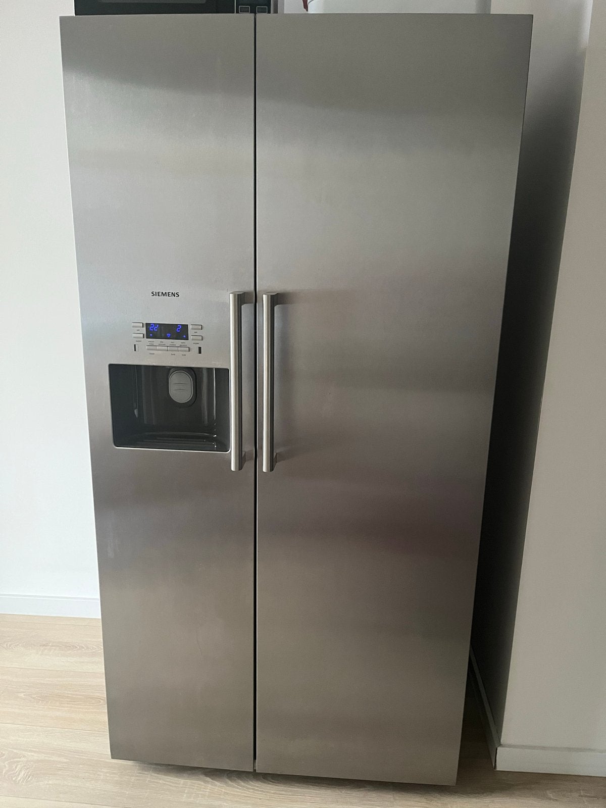 Siemens Koelkast met IJsblokjesmaker, Watertap en Diepvries, Ophalen, Gebruikt, 200 liter of meer, 60 cm of meer