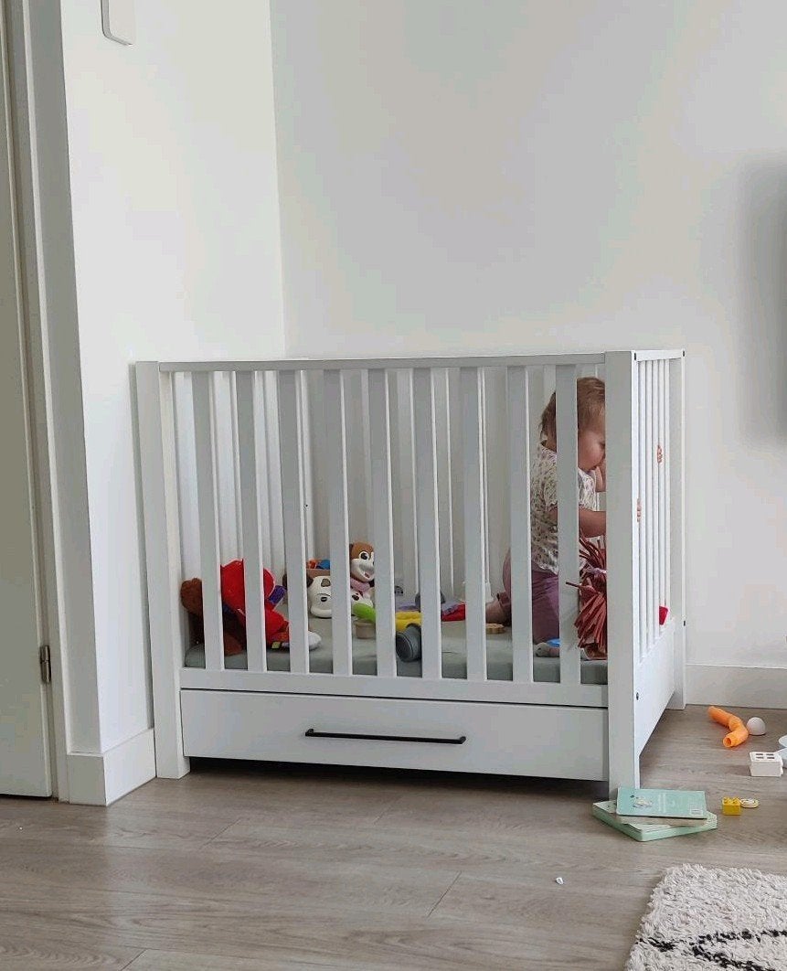 Box Casper met lade, Wit, Ophalen, Gebruikt, Boxkleed