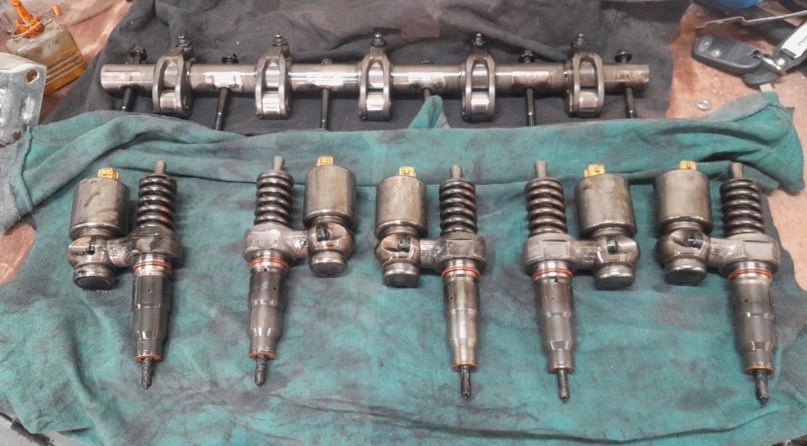 4x Verstuiver Land Rover Discovery 2 TD5 Facelift, Auto-onderdelen, Brandstofsystemen, Ophalen of Verzenden, Gebruikt, Land Rover