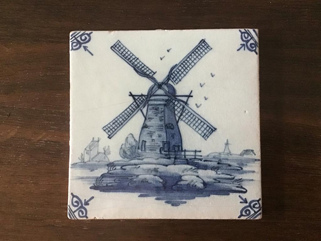 Oud openhaard/schouw tegeltje., Antiek en Kunst, Antiek | Wandborden en Tegels, Ophalen of Verzenden