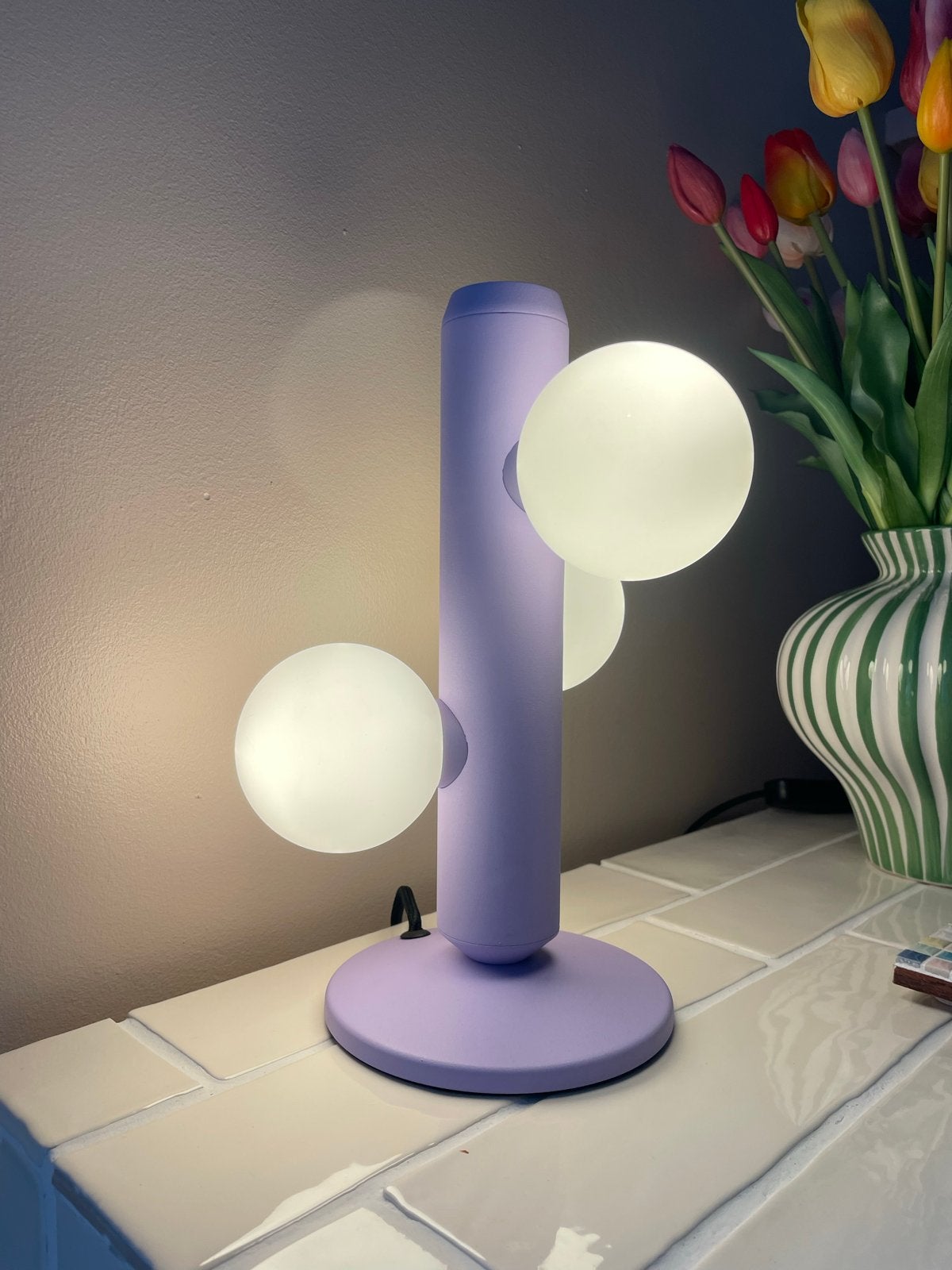 FÉST Kaktee tafellamp nieuw (zonder prijskaartje), Overige merken, Paars, Nieuw, Sfeerlamp