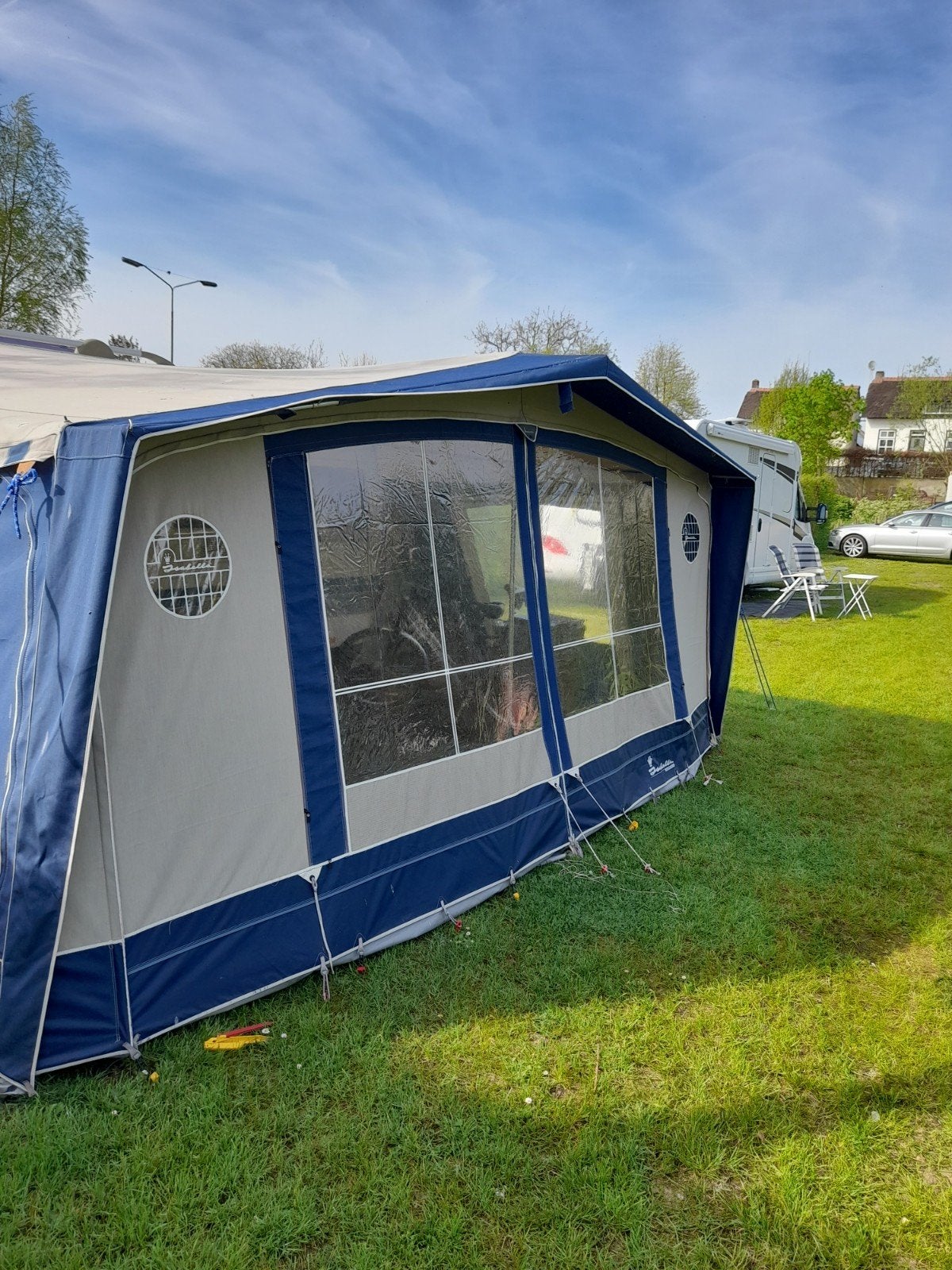 voortent Isabella geschikt voor caravan met lengte van 4.70, Caravans en Kamperen, Ophalen, Gebruikt, Ten Cate All Season 240g/m2