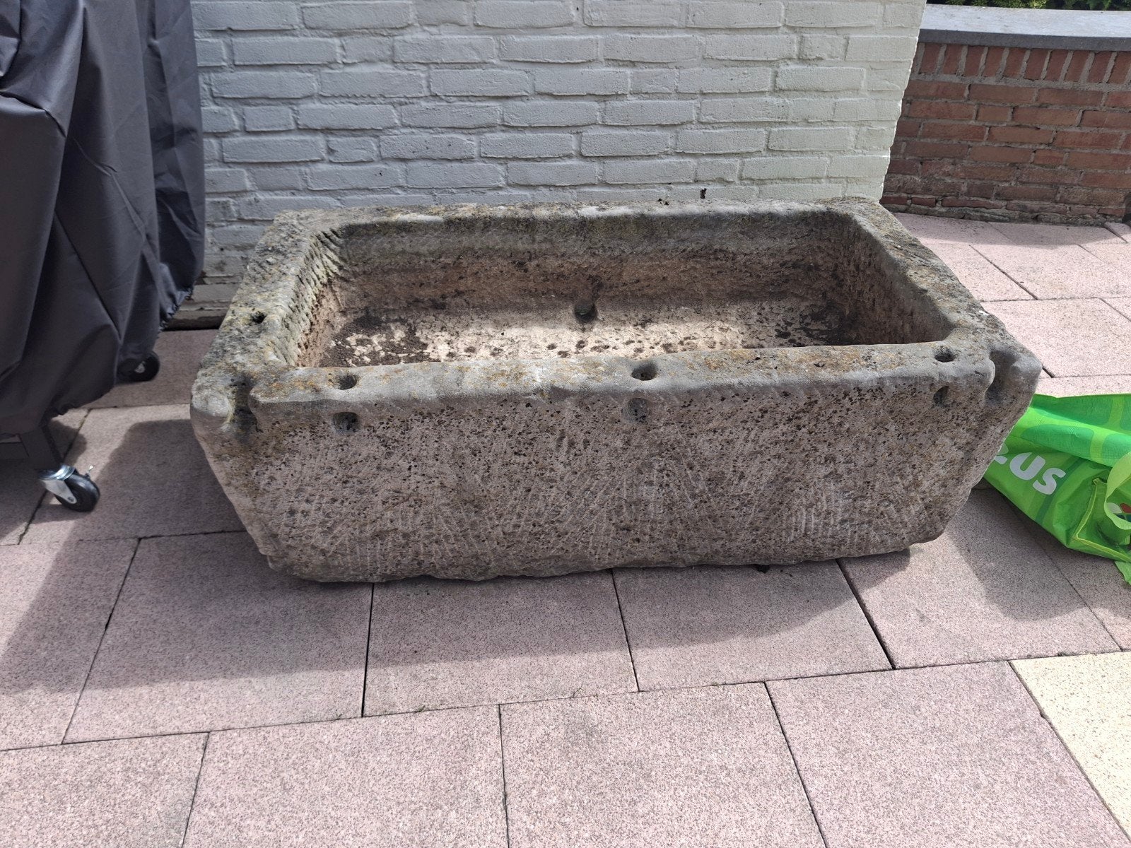Authentieke natuurstenen trog / plantenbak – zeer zwaar, Tuin en Terras, Ophalen, Steen, Gebruikt, 100 cm of meer