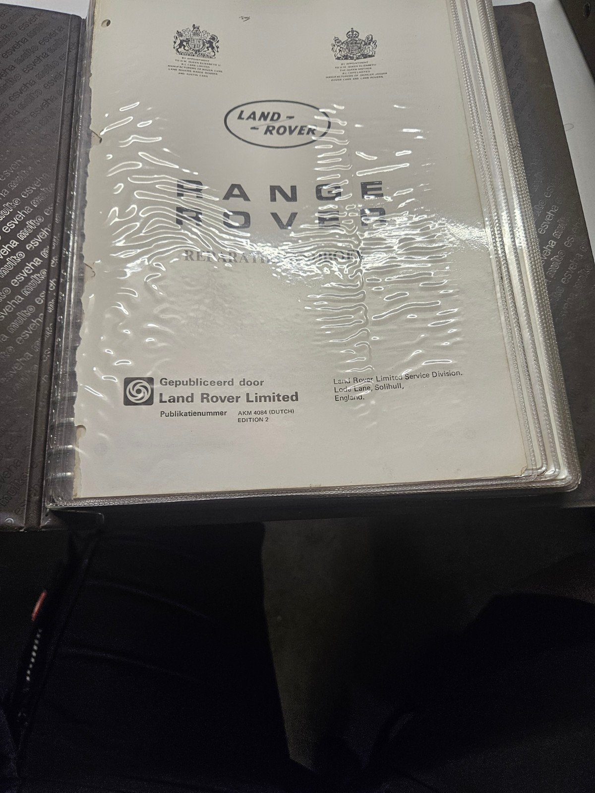 Werkplaatshandboek Range Rover model 1980 in 4 mappen, Ophalen of Verzenden