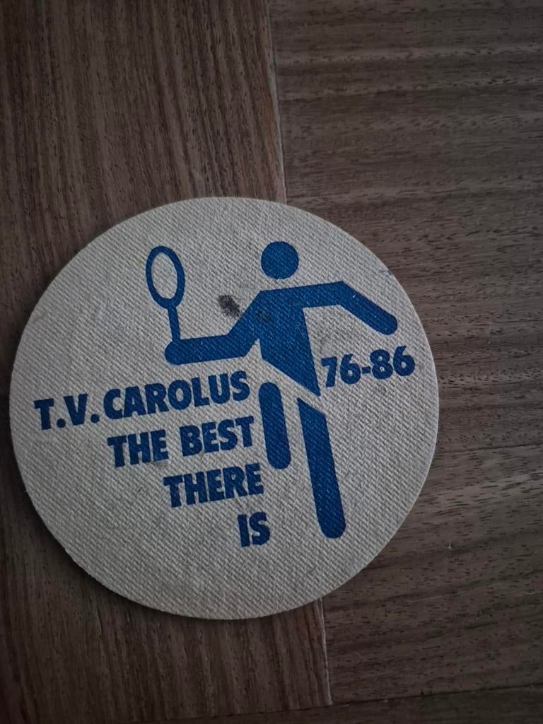 Vintage bierviltje T.V. Carolus Bavaria 76-86, Ophalen of Verzenden