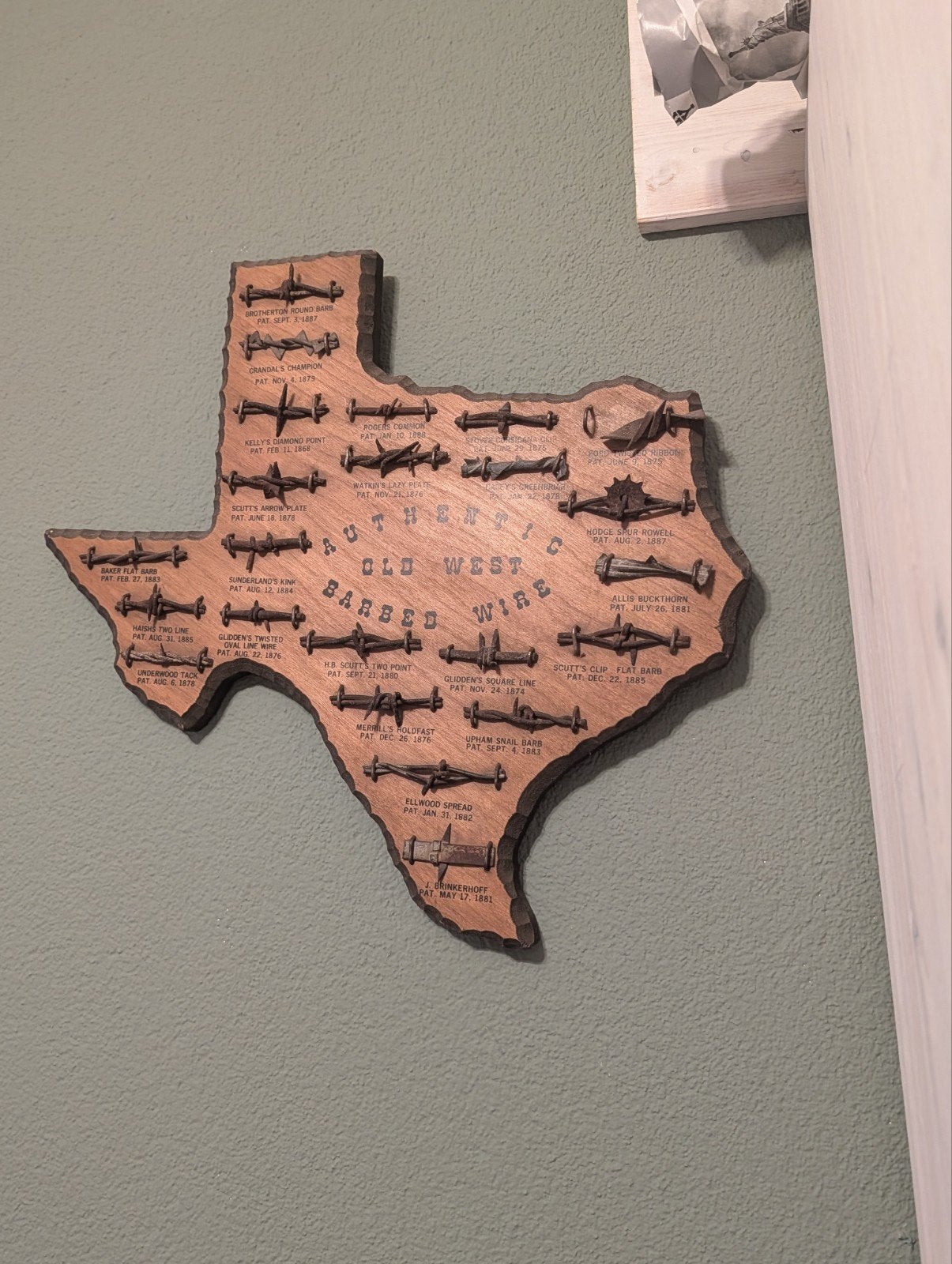 Decoratief Texas bord met prikkeldraadcollectie, Ophalen of Verzenden