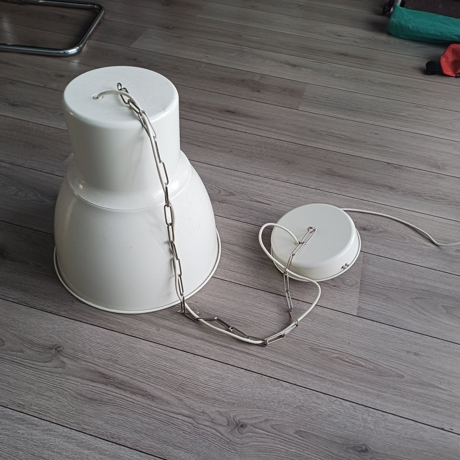 Witte plafondlamp, Gebruikt, Wit, Rond, 38 cm