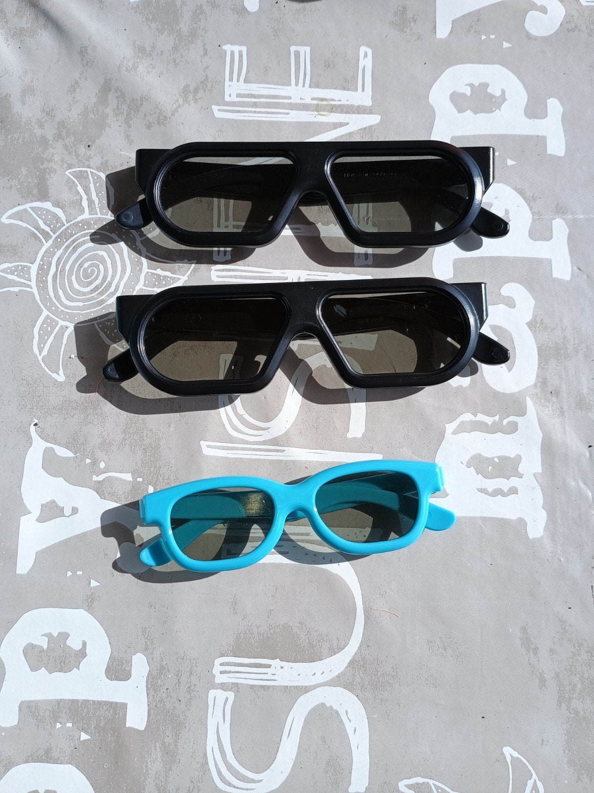 3D brillen - Zwart en Blauw, Overige merken, Gebruikt, Zwart, Ophalen of Verzenden