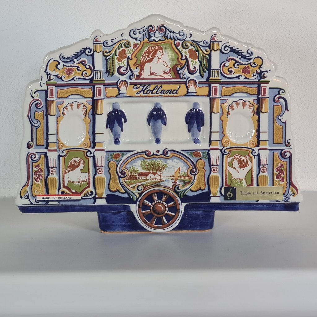 Miniatuur Aardewerk Draaiorgel Delft Muziekdoos Speeldoos, Ophalen of Verzenden