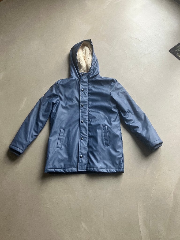 Blauwe Regenjas maat 146-152 van HEMA, Meisje, Ophalen of Verzenden, Zo goed als nieuw, Hema