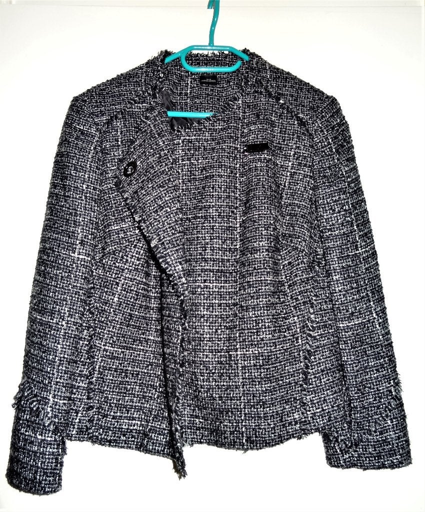 Nieuw: bijzonder mooi tweed jasje antraciet grijs mt 46, Ophalen, Your Sixth Sense, Maat 46/48 (XL) of groter, Nieuw