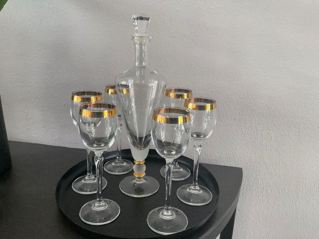Likeurset als nieuw, Antiek en Kunst, Antiek | Glas en Kristal, Ophalen of Verzenden