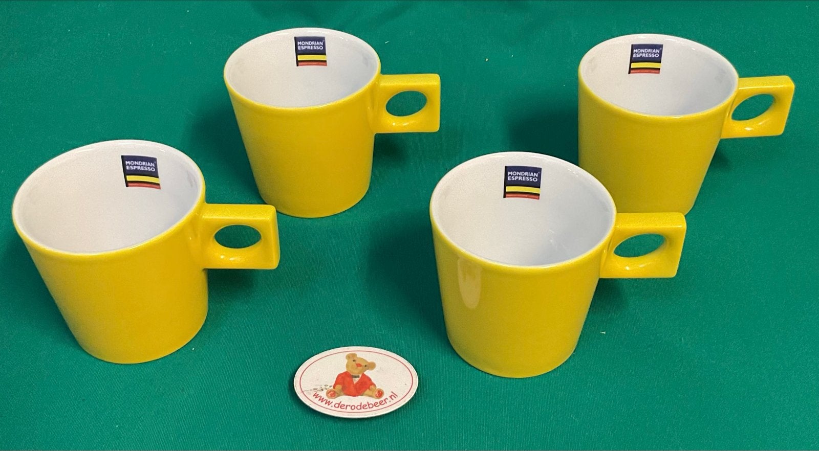 Set van 4 Mondrian Espresso kopjes - Walküre Germany, Overige merken, Onbekend, Ophalen of Verzenden, Zo goed als nieuw