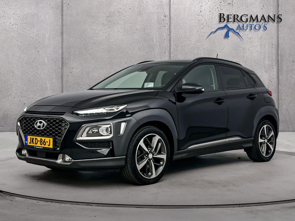 Hyundai KONA 1.6 T-GDI 4WD Premium // LEDER // HEAD UP DISPL, Automaat, 15 km/l, 4 cilinders, Zwart