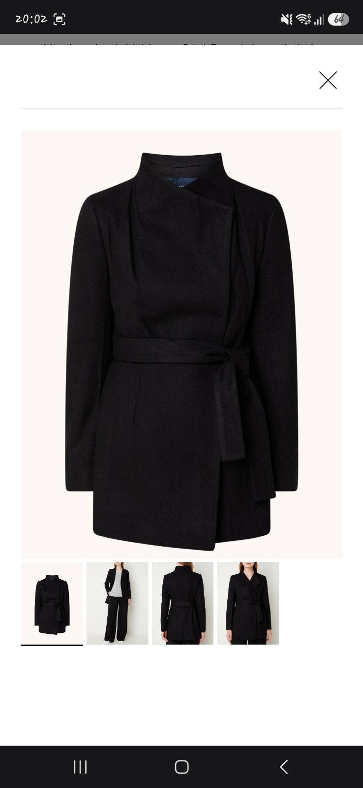 jas met ceintuur maat S en M, Kleding | Dames, French Connection, Zwart, Nieuw, Ophalen of Verzenden