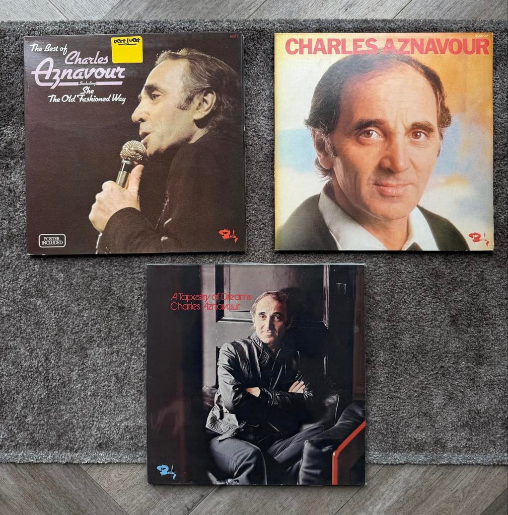 Charles Aznavour -  LP’s 3 stuks, Cd's en Dvd's, Gebruikt, Ophalen of Verzenden, 1970 - 1979, Complilatie