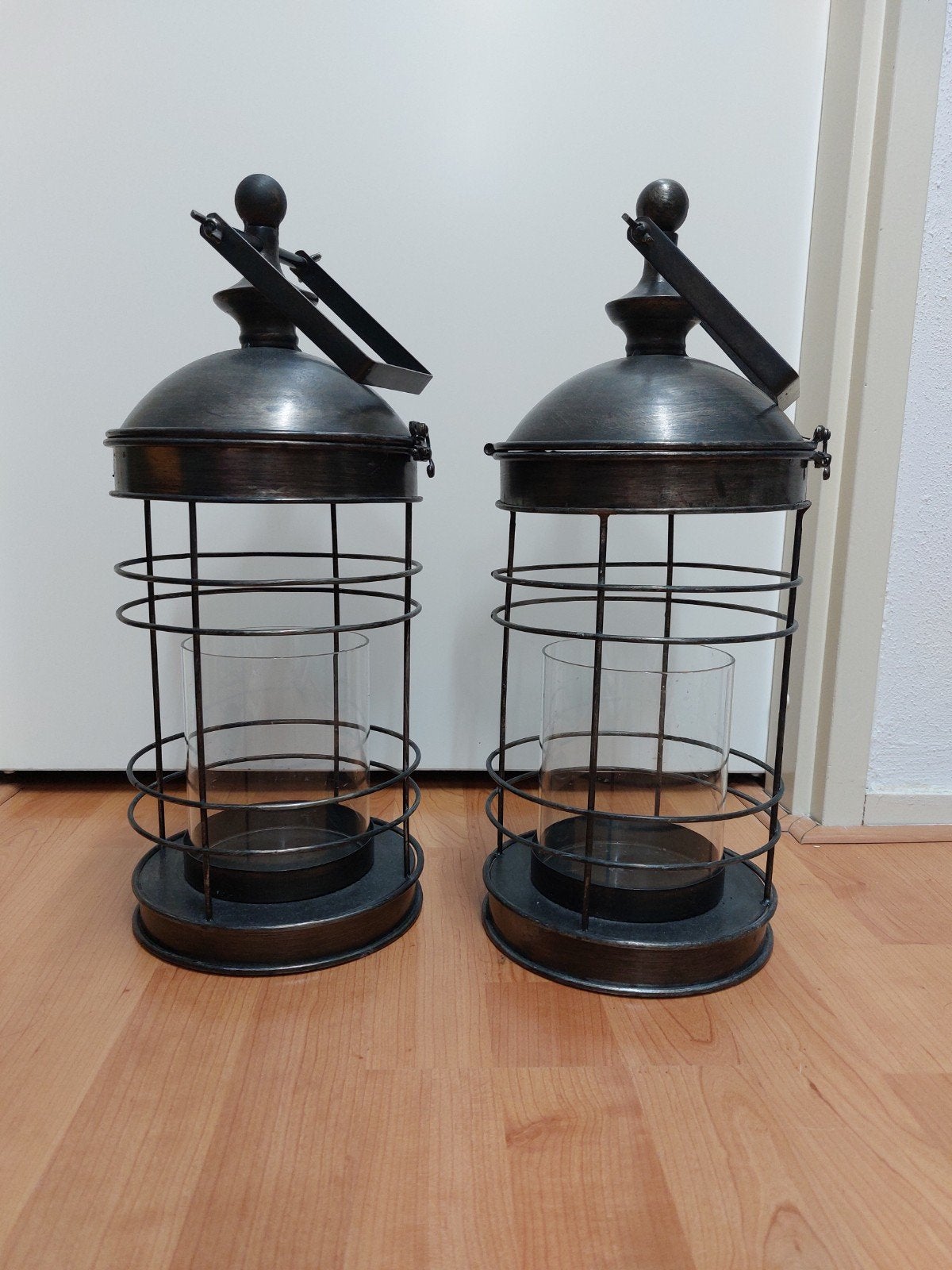 Set van 2 stijlvolle windlichten voor kaarsen, Ophalen